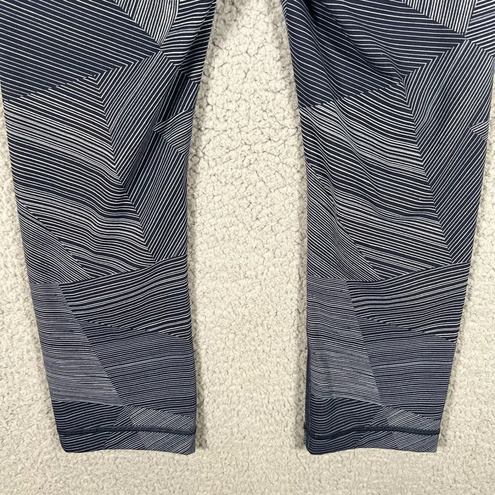 Lululemon Leggings Womens 4 Wunder‎ Under Etch Hail Navy Blue Crop 21